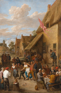 DAVID TENIERS THE YOUNGER-The Kermesse of Saint George (A Village Festival)